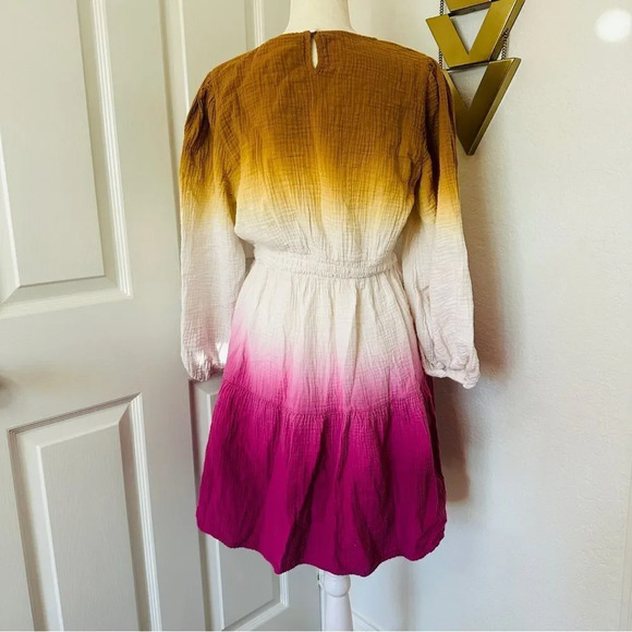 Universal Thread Ombré Colorful Long Sleeve Skater Dress - Picture 6 of 10